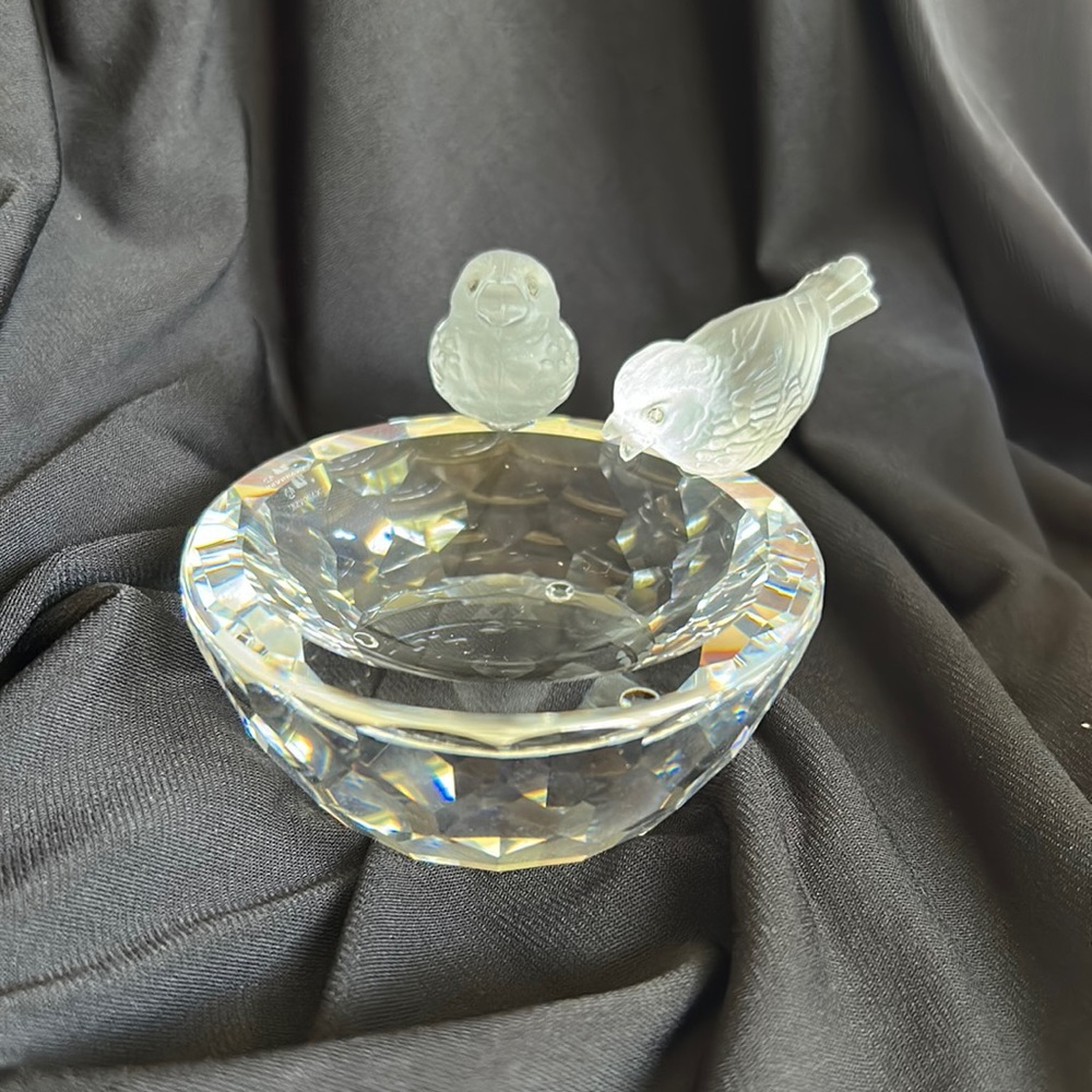 Swarovski Silver Crystal Bird Bath